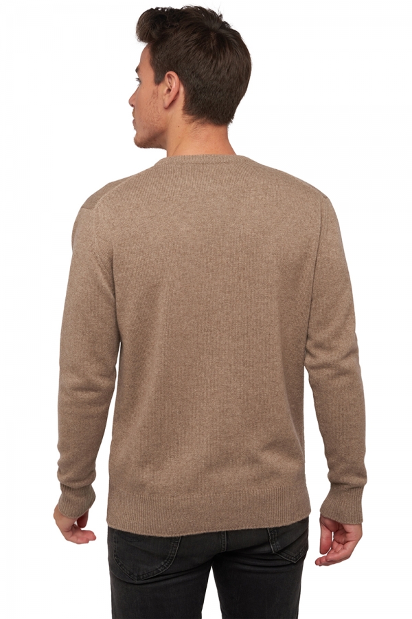 Cachemire Naturel pull homme col rond natural ness 4f natural brown 2xl